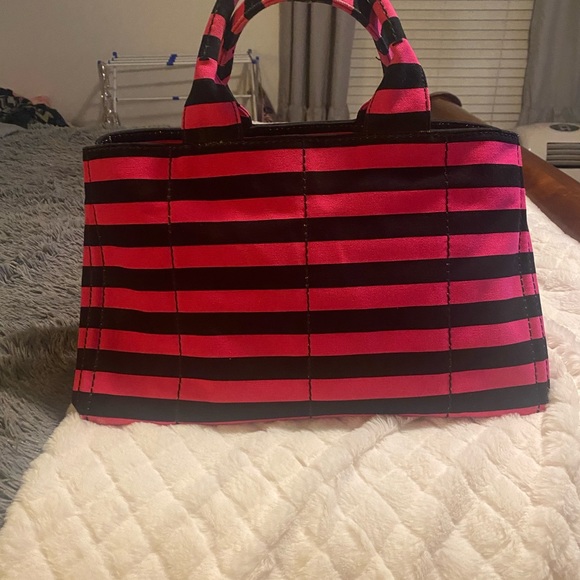 Authentic Prada Large Striped Canapa Tote - Picture 3 of 11